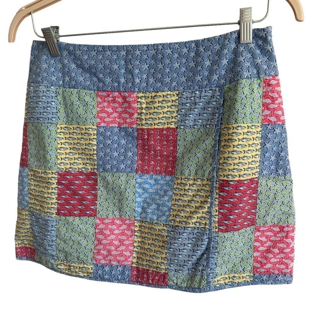 Vineyard Vines Nautical Patchwork Wrap Skirt, Siz… - image 1